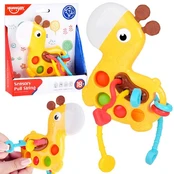 3-in-1 GIRAFFE sensory toy - sliding, dragging, pop it ZA5762 kaina