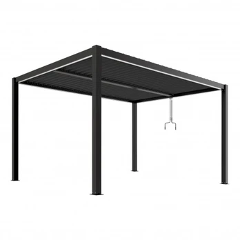 Pergola su LED Luxe, 4x4 m, antracito
