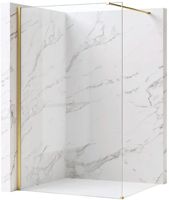 Walk-In dušo sienelė Rea Flexi, Transparent / Brushed Gold, 120 cm