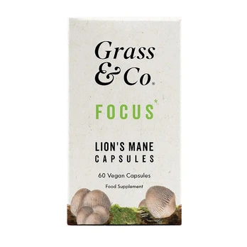 GRASS & CO FOCUS LION´S MANE maisto papildas, 60 kapsulių