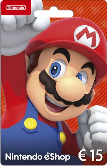 Nintendo eShop dovanų kortelė 15 eurų, aktyvavimo kortelė