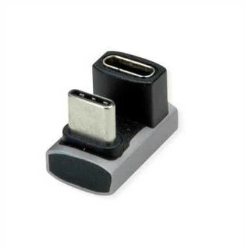 ROLINE adapteris, USB4 Gen 3x2, aliuminis, 360°, C tipo, M/F, sidabrinis