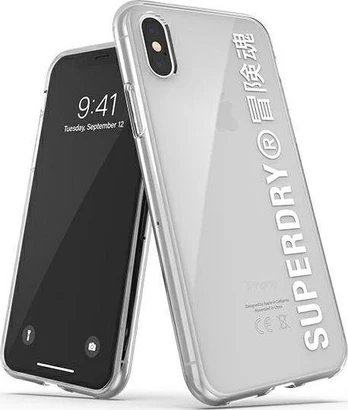 Dėklas SUPERDRY SNAP CASE CLEAR IPHONE X/XS TRANSPARENT / Baltas