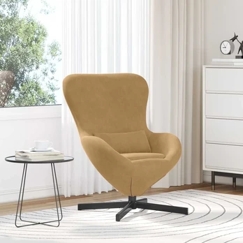 Kiaušinio fotelis Rudas Velvetas