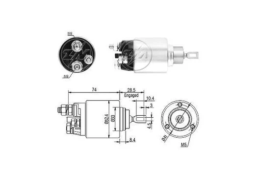 Solenoidinis jungiklis, starteris ERA ZM6381