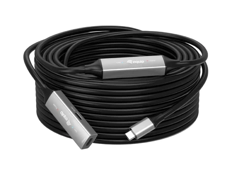 Equip Kabelis USB-C3.2->C Gen1 Akt.Erweit.St/Bu 10.00m juodas