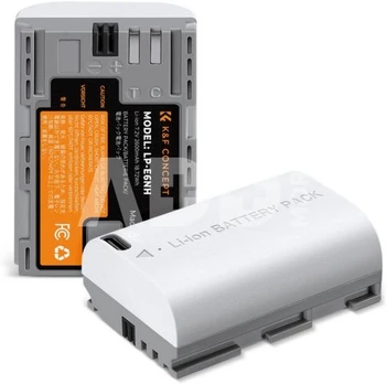 K&F Concept K&F LP-E6NH 2600mAh,Type-C Fast Charging for Canon *2pcs