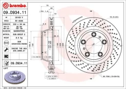 Stabdžių diskas BREMBO 09.D934.11 kaina