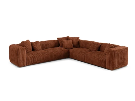 Modular Symmetrical Corner Sofa, "Martina", 5 Seats, 312x312x75, Brick