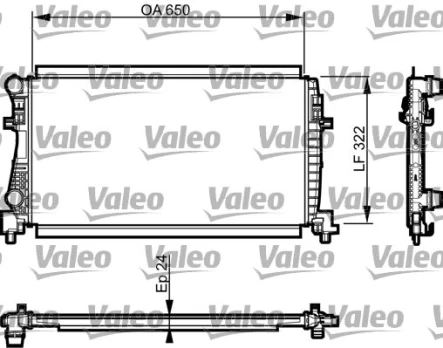 Radiatorius, variklio aušinimas VALEO 735557