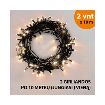 Led girliandos 20 m PROLED juoda