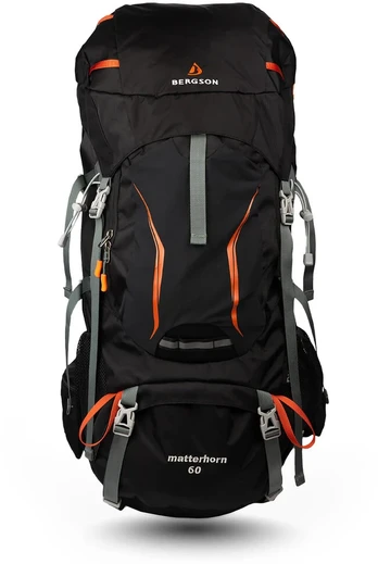 Žygio kuprinė Bergson Matterhorn 60 l juodas