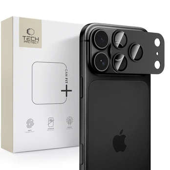 Juoda kameros apsauga Apple iPhone 18 Pro Max telefonui "Tech-Protect CamFull Fit+"