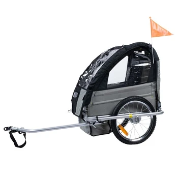 Dviračio priekaba Trekker, pilka/juoda