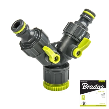 Čiaupo adapteris 3/4"-1/2" su vožtuvais Bradas LIME LINE