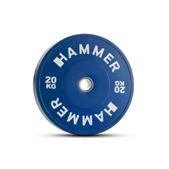 Weight plate HAMMER Bumper Plate, Blue, 50mm, 20 kg