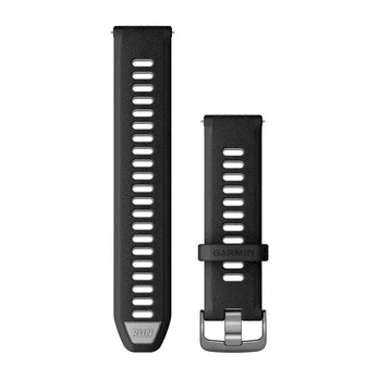"Garmin" guminis riešo dirželis - "Forerunner" 735, 23x, 630 serijos (juodas / pilkas)