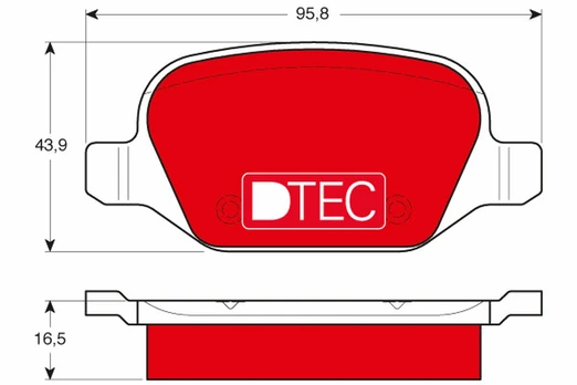 TRW GDB1396DTE Brake pad set