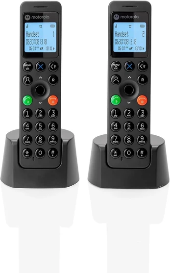 Telefonas stacionarus Motorola DOT202 DUO Juodas - TELEFONAS DECT