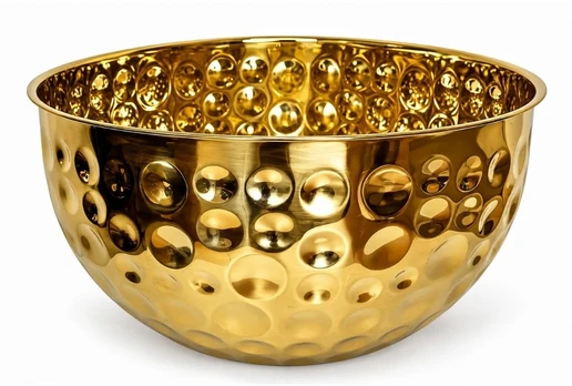 Metalinis serviravimo dubuo auksinis 30 cm