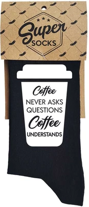 Kojinės "Coffee never asks"