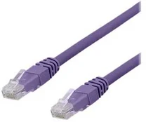 DELTACO U/UTP Cat6a patchkabel, LSZH, 0,5m, violetinė