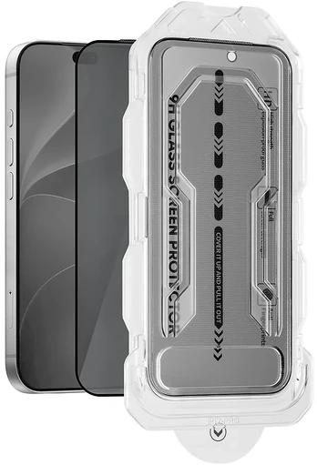 OBAL:ME Privacy 5D Glass Screen Protector with Applicator for Apple iPhone 18 Pro Juodas