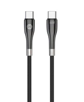 TelForceone Forever Sleek kabelis USB-C - USB-C 1,0 m 60W juodas kaina