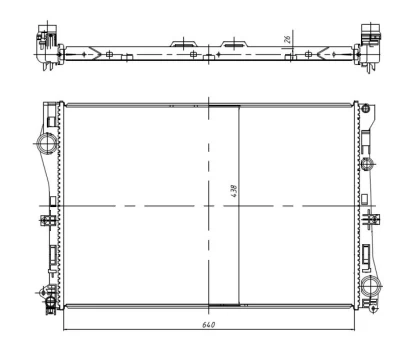 Variklio radiatorius NRF NRF 50040