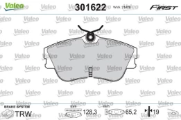 Stabdžių trinkelių rinkinys, diskinis stabdys VALEO 301622 kaina