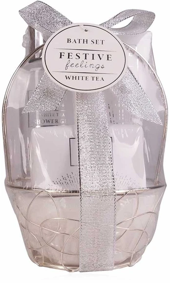 Accentra Bath set FESTIVE FEELINGS in round wire basket