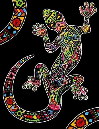 Painting Velvet Aksominis spalvinimo puslapis 47x35 Gecko