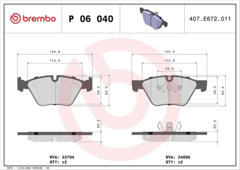 Brake pads - tuning Xtra P 06 040X front