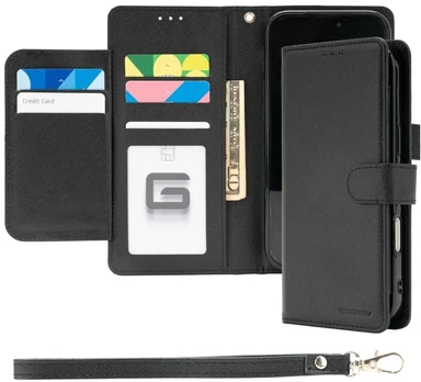 Dėklas Mercury Essential Diary do iPhone 17 Pro Max / 18 Pro Max juoda