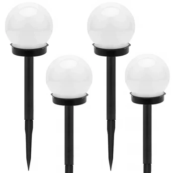 Verk Group 4x solar garden lamps baltas ball baltas sprinkled 10 cm