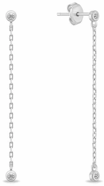 Brilio Silver Sidabrinis dangle earrings with zircons EA1123W