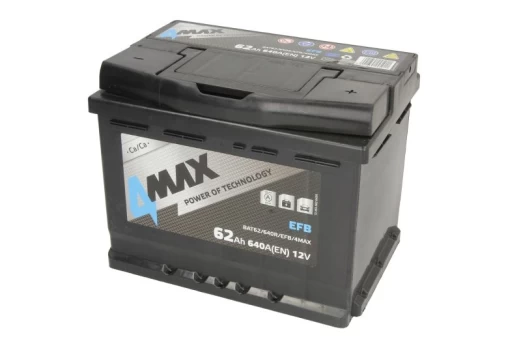 Akumuliatorius 4MAX BAT62/640R/EFB/4MAX 12V 62Ah 640A D+