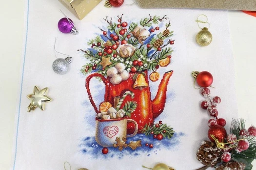 Cross stitch kit "Festive tea party" SNV-844