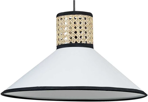 Beliani Lampa wisząca naturalna su białym MANTUA