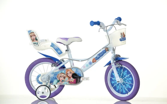 Vaikiškas dviratis Dino Bikes Snow Queen, mėlynas/baltas/violetinis, 16"