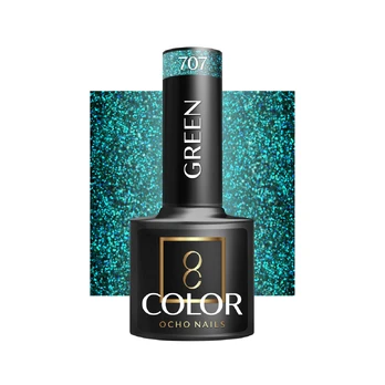 OCHO NAILS Hibridinis nagų lakas ŽALIAS 707 -5 g