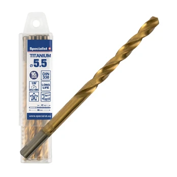 Metalinis grąžtas Specialist+ Titan, 5.5 mm, 10 vnt