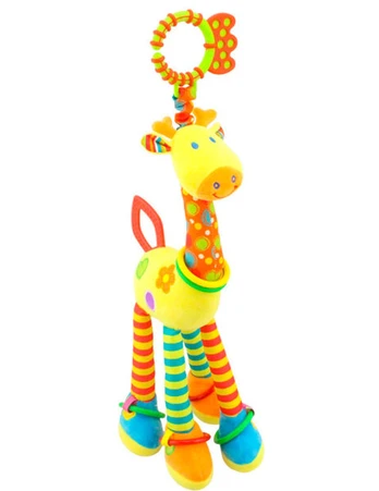 Minkštas žaislas kūdikio vežimėliui ir loveliui Giraffe