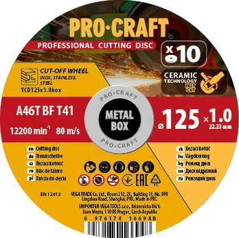 Pjovimo diskų rinkinys „ProCraft YCD125x1.0b”