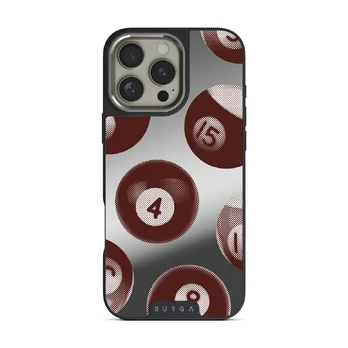 Cue - iPhone 16 Pro Max Case, Elite Mirror Dark (MagSafe) / Silver