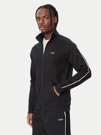 BOSS Džemperis Iconic 50571160 Juoda Regular Fit