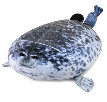 Pliušinis ruonis, pilkas, 38 cm