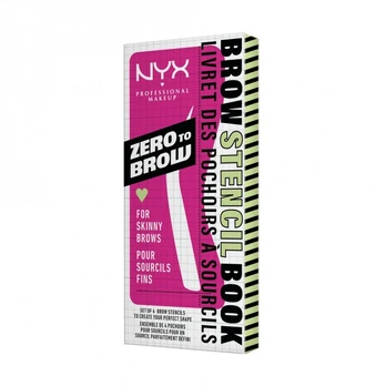 NYX PROFESSIONAL MAKEUP ZERO TO BROW antakių šablonai (4 vnt.) (Thin)
