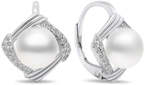 Brilio Silver Brilio Sidabrinis Charming sidabrinis auskarai su perlais EA433W