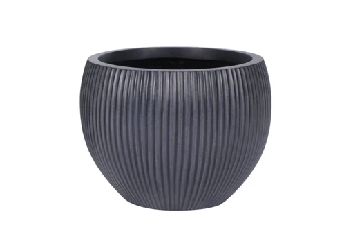 Vazonas Domoletti LT14764-2S, keramika/molis, Ø 37 cm, antracito